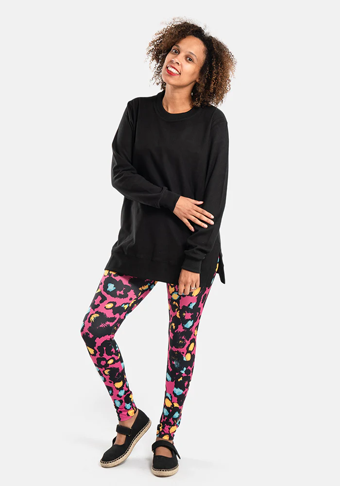 Black Longline Popsy Sweatshirt - Image 4