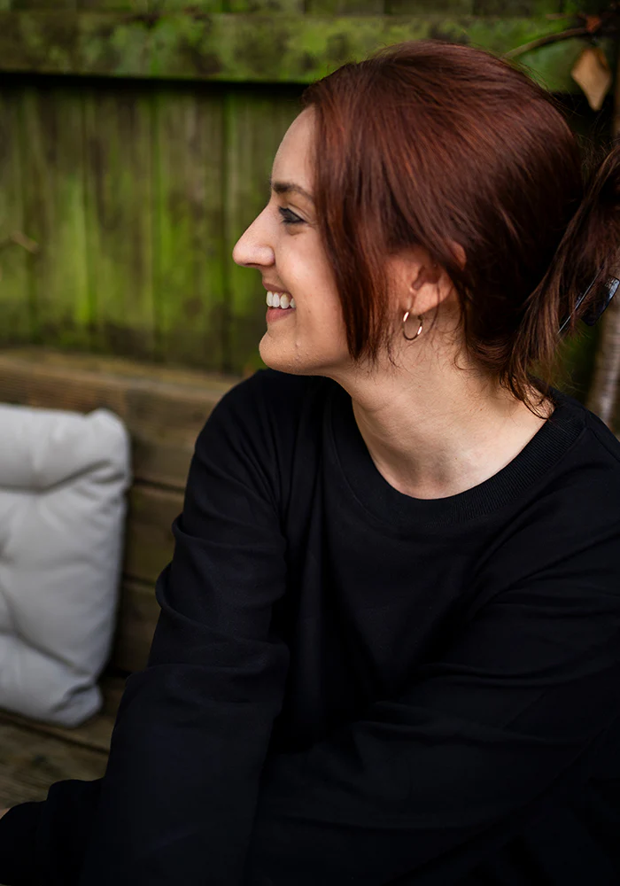 Black Longline Popsy Sweatshirt - Image 9