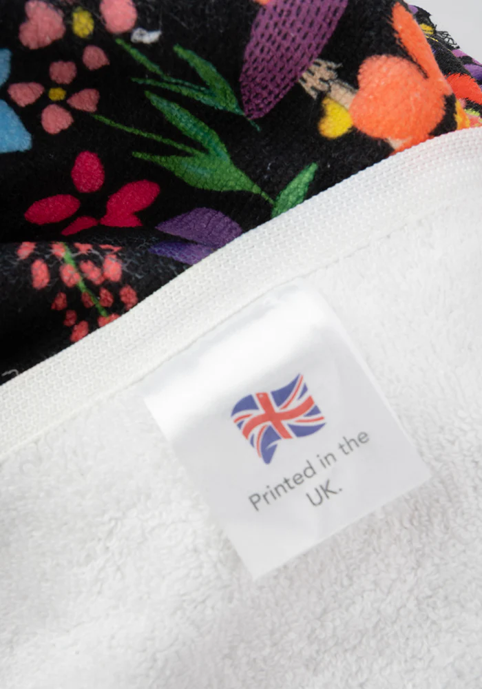 Large  Garden Rainbow Floral Print Towel - Image 4