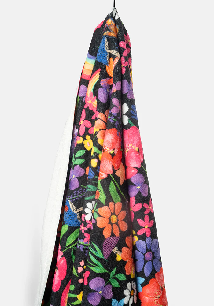 Large  Garden Rainbow Floral Print Towel - Image 6