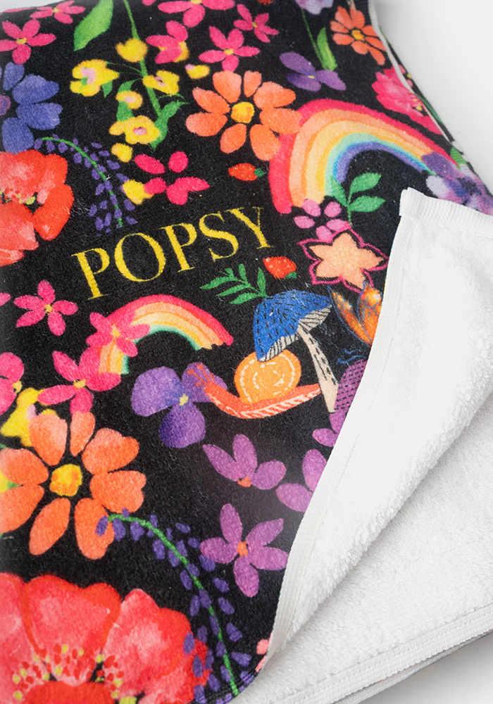 Large  Garden Rainbow Floral Print Towel - Image 7