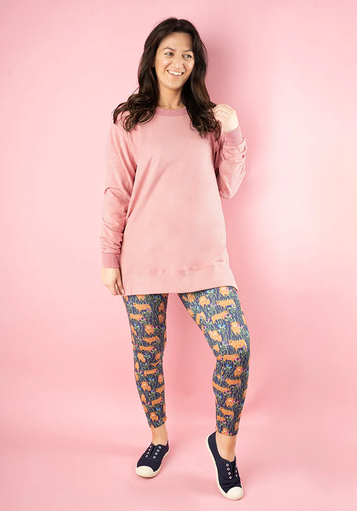 Blush Pink Longline Popsy Sweatshirt - Image 4