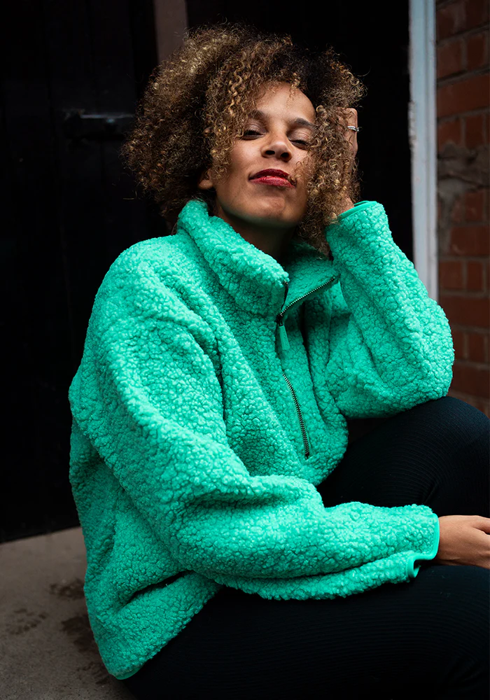 Green Borg Fleece Top - Image 3