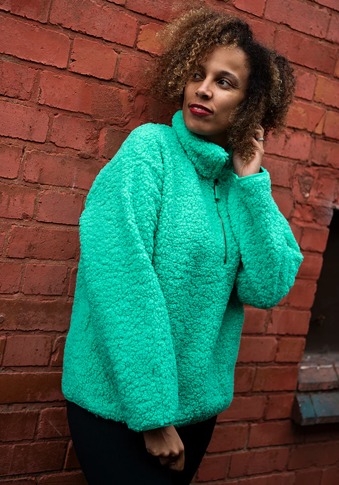 Green Borg Fleece Top - Image 4