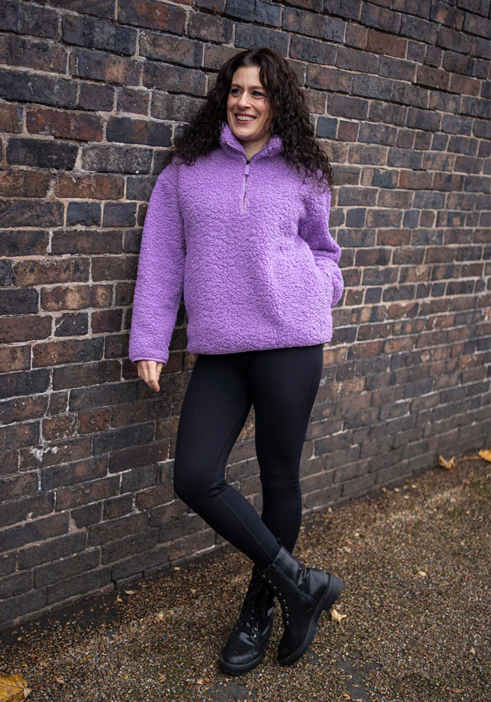 Purple Borg Fleece Top - Image 4
