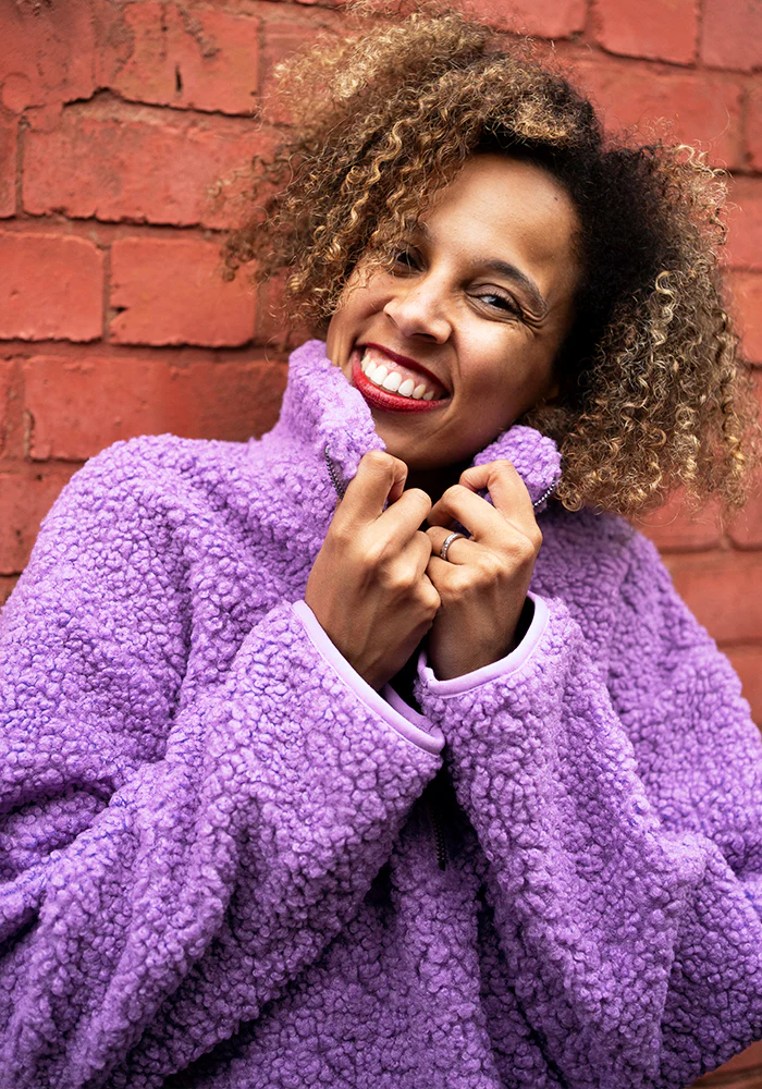 Purple Borg Fleece Top - Image 5