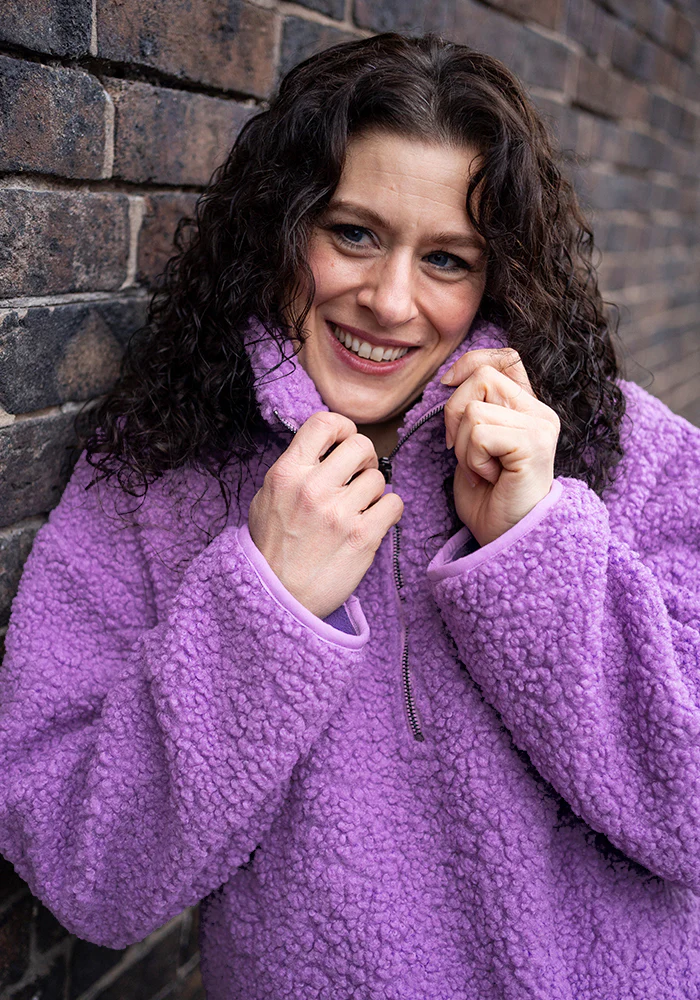 Purple Borg Fleece Top - Image 6