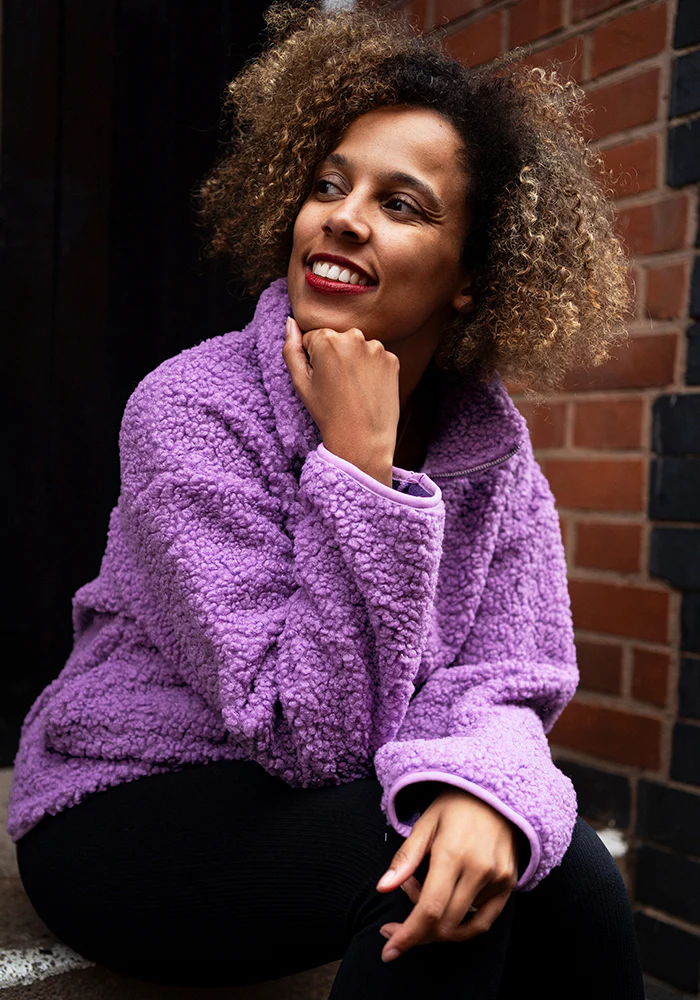 Purple Borg Fleece Top - Image 7