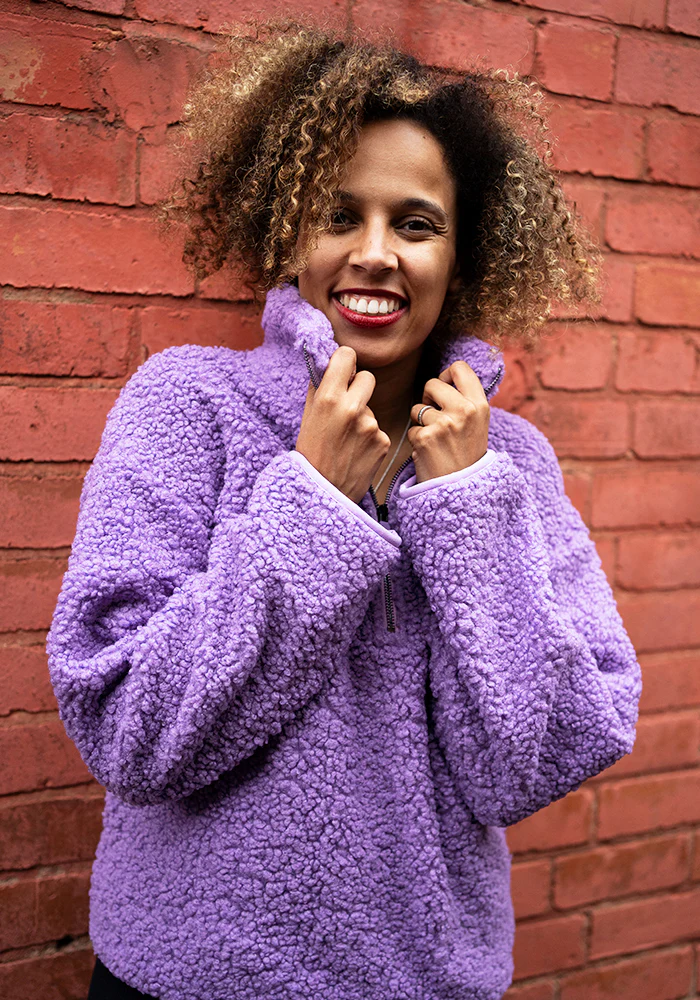 Purple Borg Fleece Top - Image 9