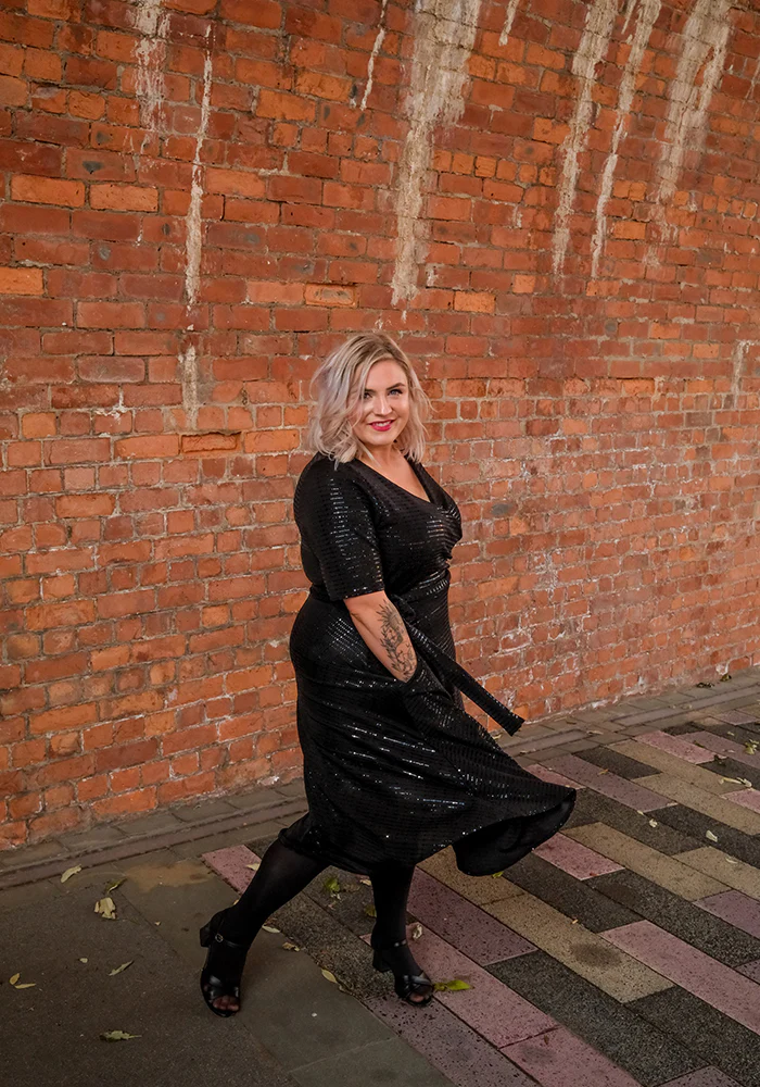 Candescent Black Sequin Swing Dress - Image 14