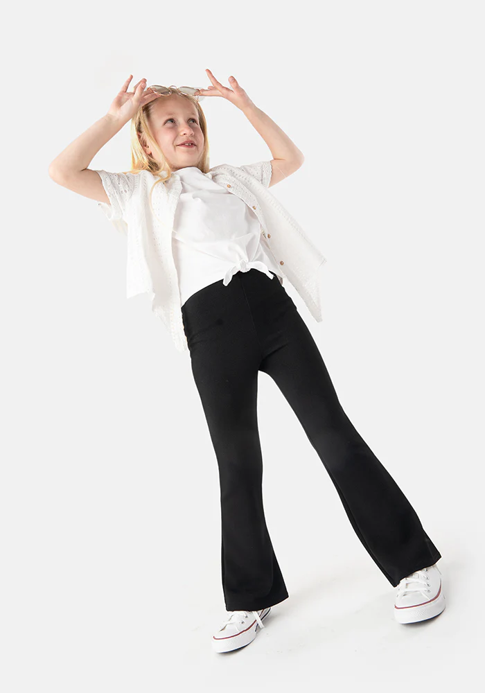 Children's Black Flare Trousers - Image 3