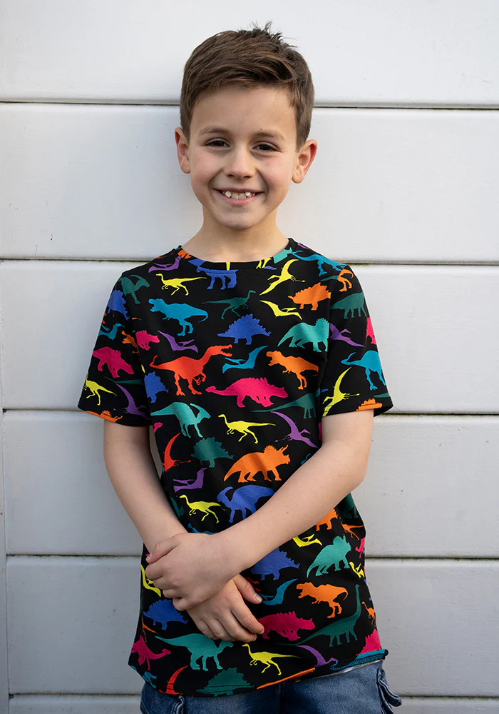 Children's Dinosaur Print Cotton T-Shirt (Adelphi) - Image 3