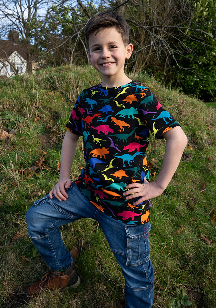 Children's Dinosaur Print Cotton T-Shirt (Adelphi) - Image 4