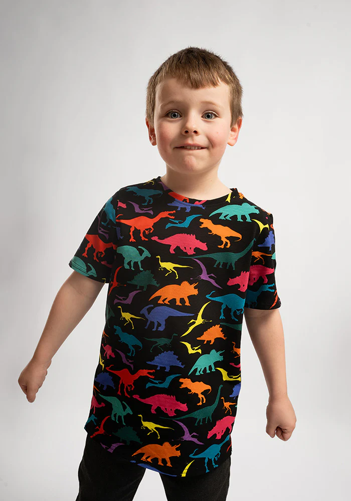 Children's Dinosaur Print Cotton T-Shirt (Adelphi) - Image 5