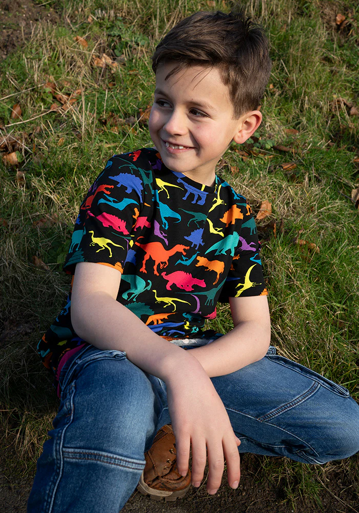 Children's Dinosaur Print Cotton T-Shirt (Adelphi) - Image 6