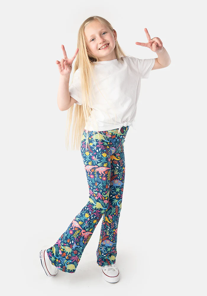 Children's Dinosaur Print Flare Leggings - Image 12