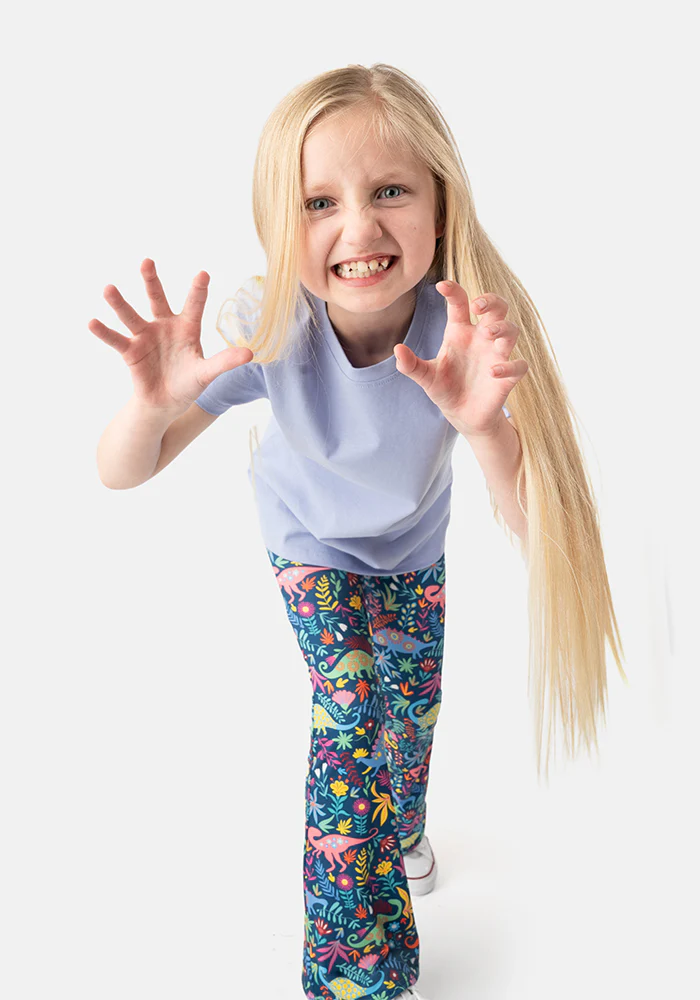 Children's Dinosaur Print Flare Leggings - Image 15