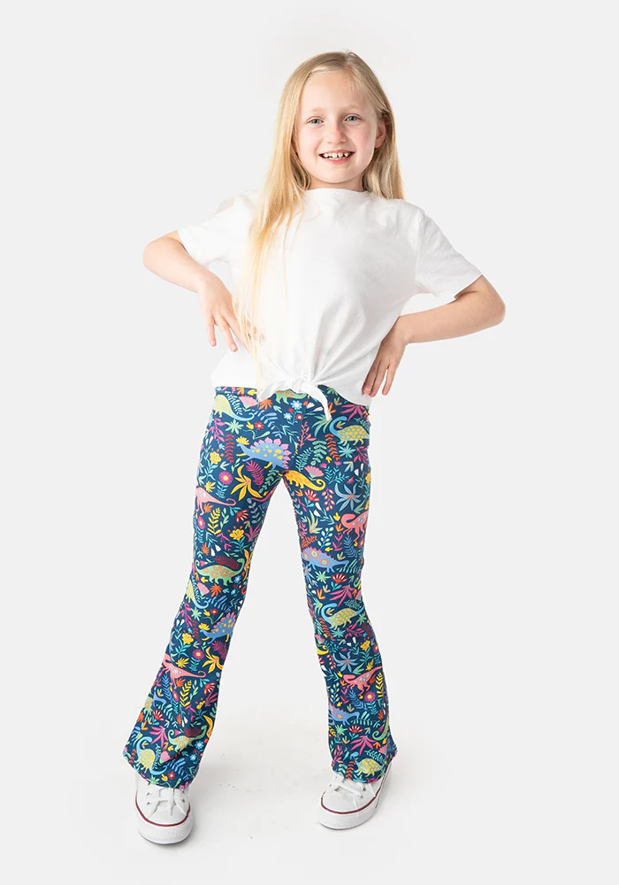 Children's Dinosaur Print Flare Leggings - Image 7