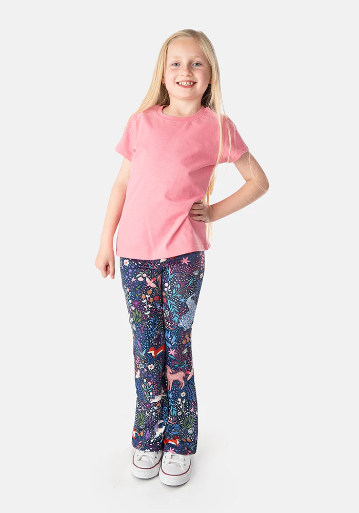Children's Magical Woods Print Flare Leggings - Image 5