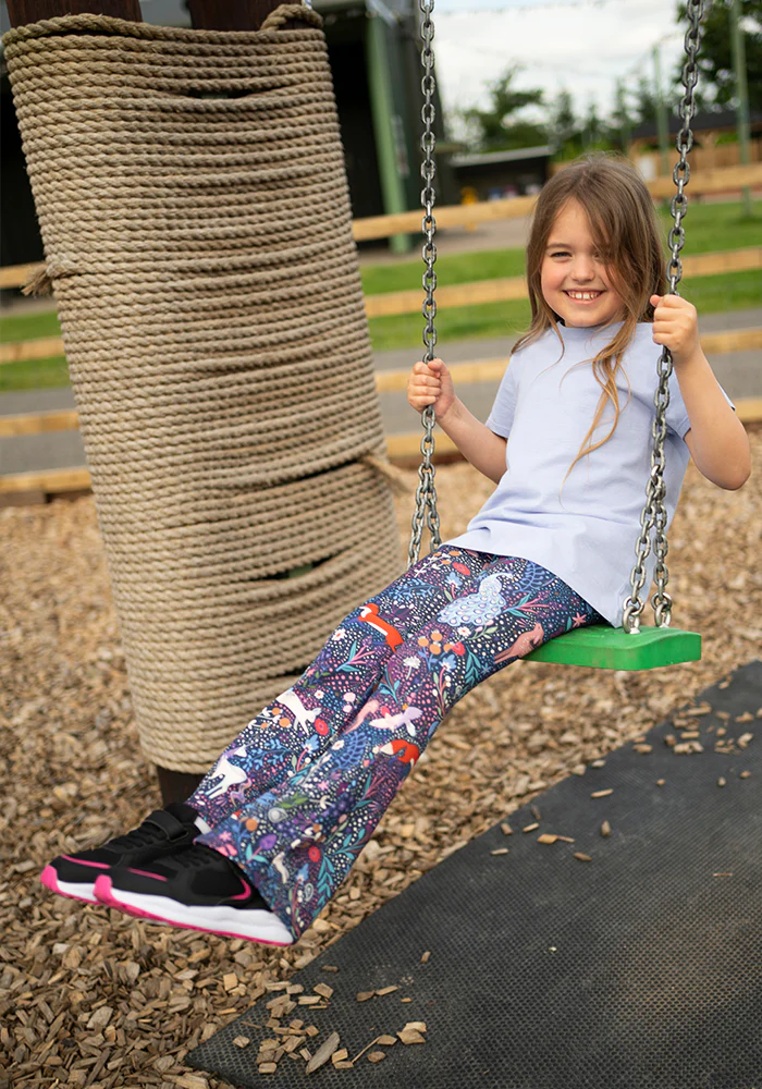 Children's Magical Woods Print Flare Leggings - Image 6