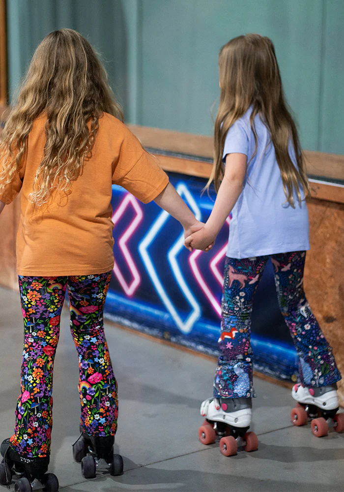 Children's Magical Woods Print Flare Leggings - Image 7