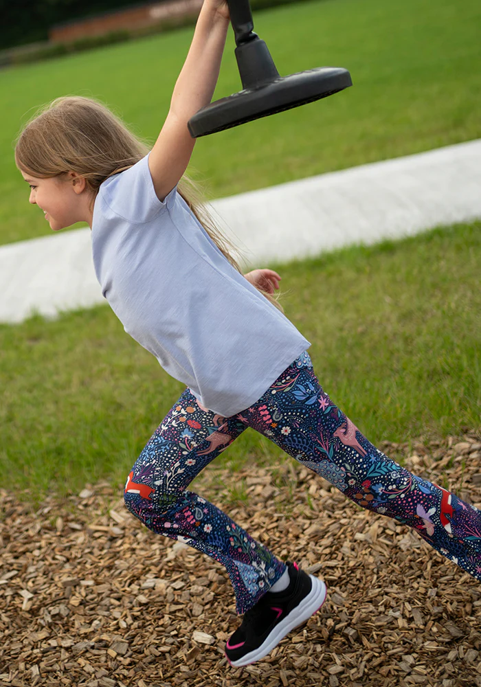 Children's Magical Woods Print Flare Leggings - Image 8