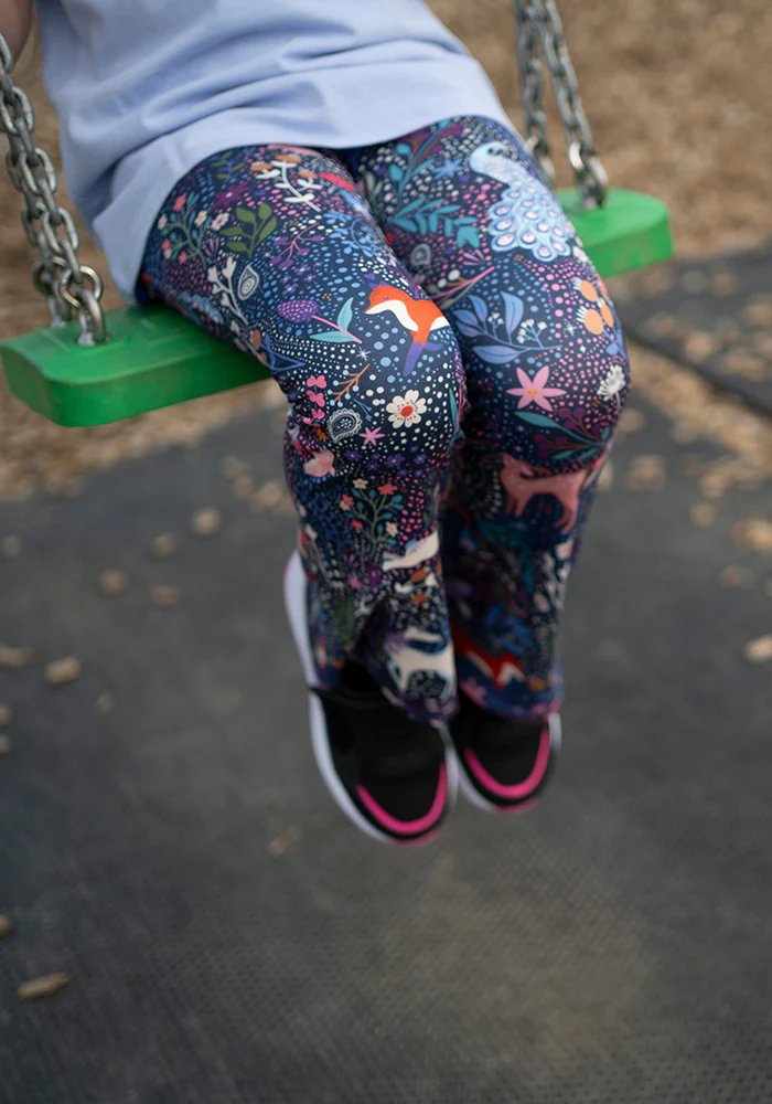 Children's Magical Woods Print Flare Leggings - Image 9