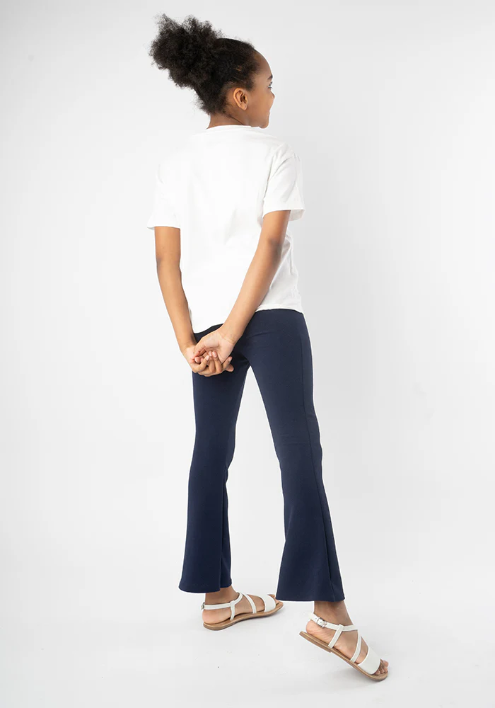 Children's Navy Flare Trousers - Image 3