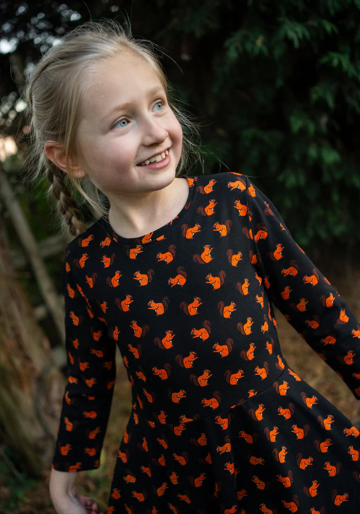 Children's Squirrel Print Cotton Dress (Abel) - Image 3