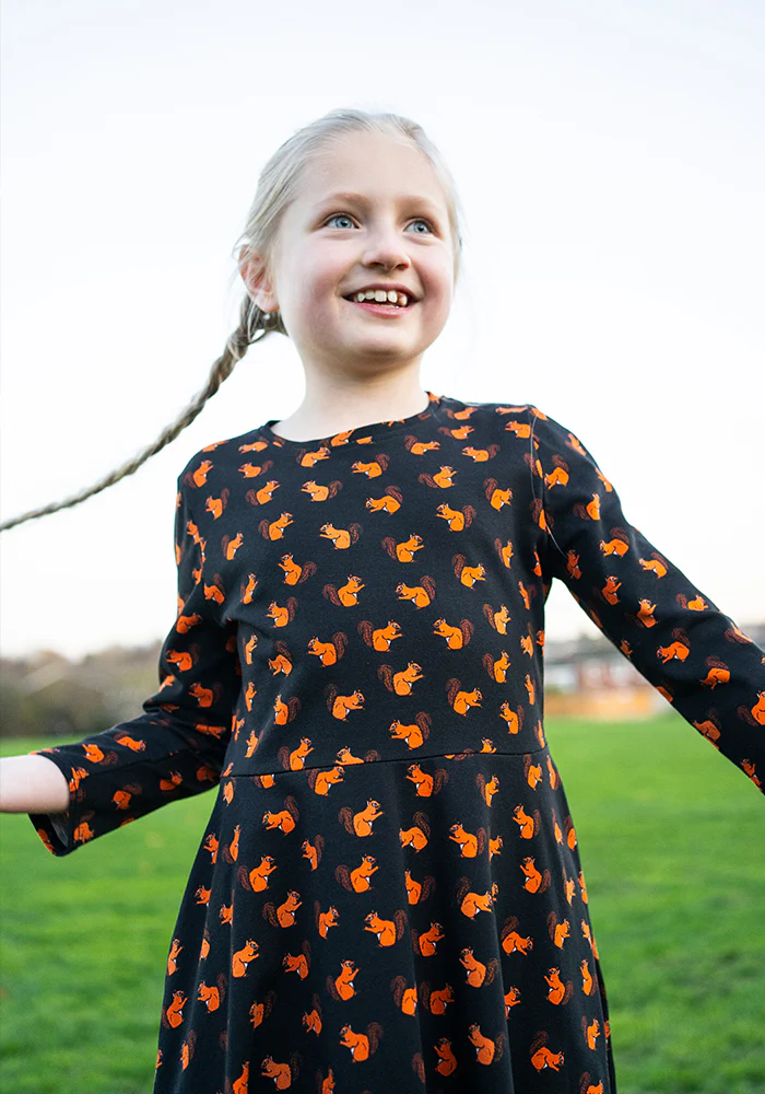 Children's Squirrel Print Cotton Dress (Abel) - Image 6