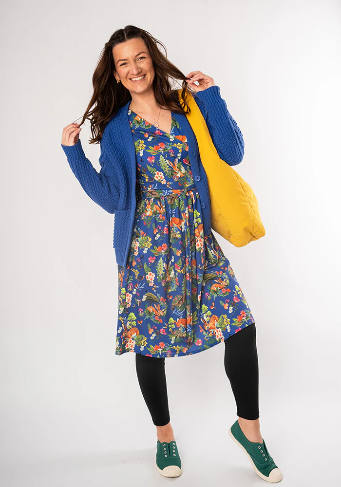 Cobalt Moss Stitch Cardigan - Image 3