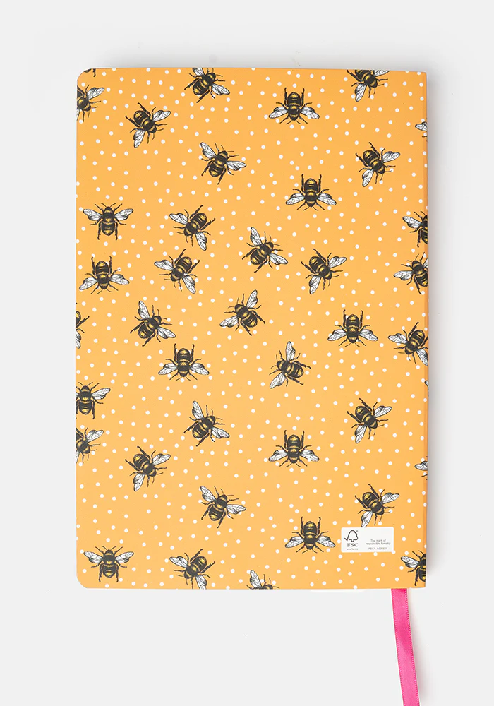 Cute Bee Print Notebook - Colourful Quirky Journal Gift - Image 6