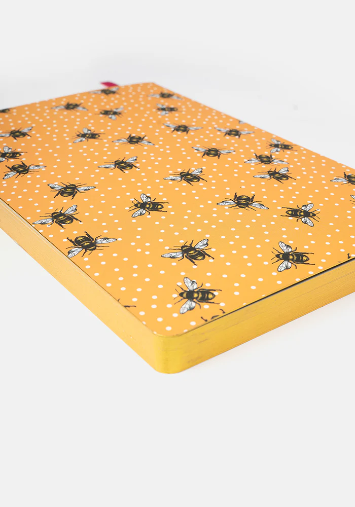 Cute Bee Print Notebook - Colourful Quirky Journal Gift - Image 7