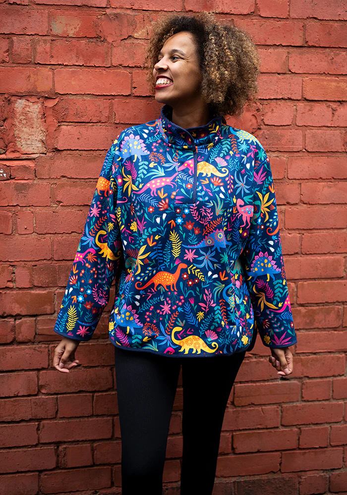 Dino Print Fleece Top - Image 3