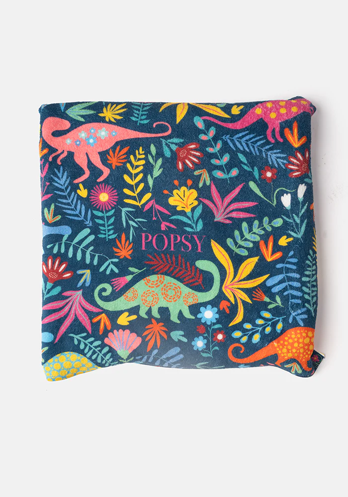 Large Dinosaur Blue Print Towel - Image 10