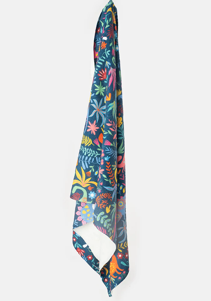 Large Dinosaur Blue Print Towel - Image 3