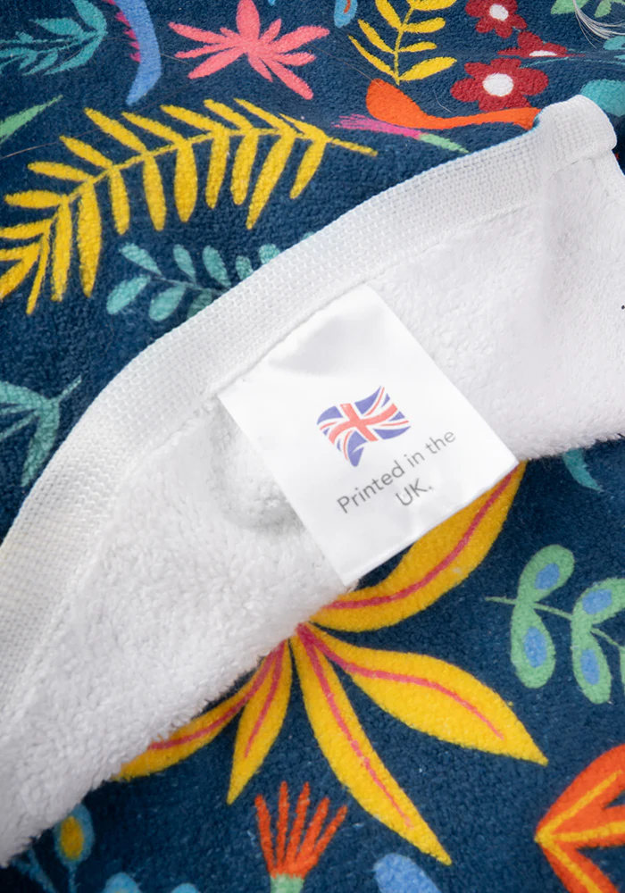 Large Dinosaur Blue Print Towel - Image 7