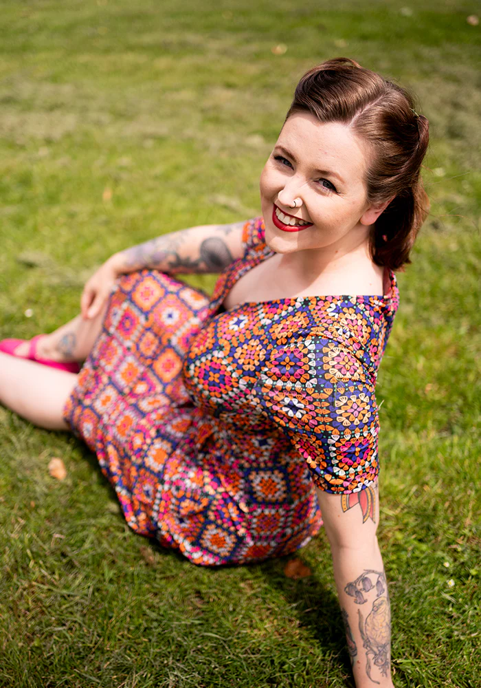 Eleonore Crochet Print Midi Dress - Image 5