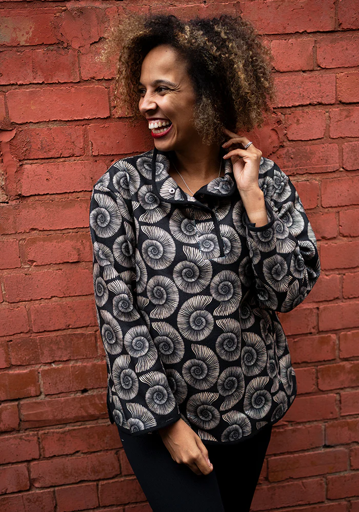 Fossil Print Fleece Top - Image 10