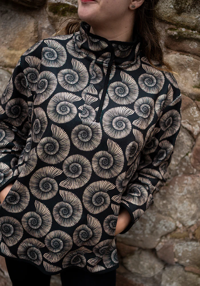Fossil Print Fleece Top - Image 11