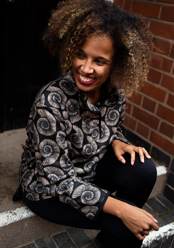 Fossil Print Fleece Top - Image 6