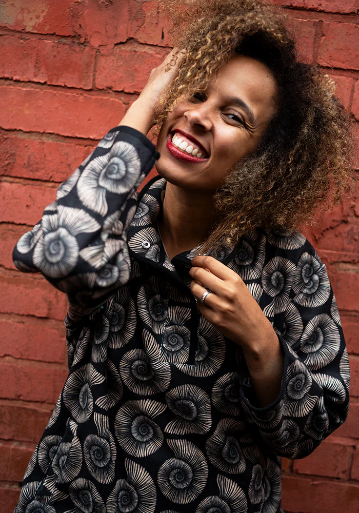 Fossil Print Fleece Top - Image 8