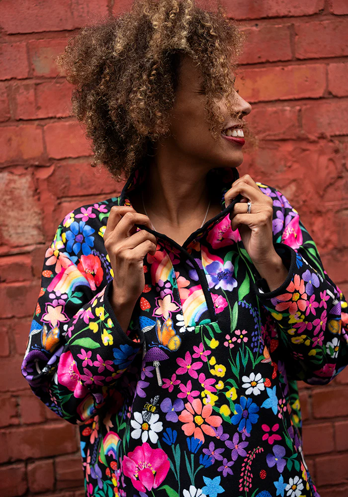 Garden Rainbow Print Fleece Top - Image 3