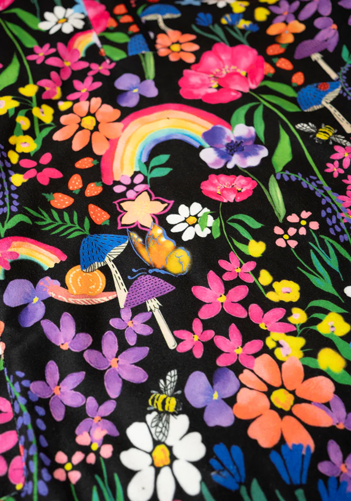 Garden Rainbow Print Fleece Top - Image 4