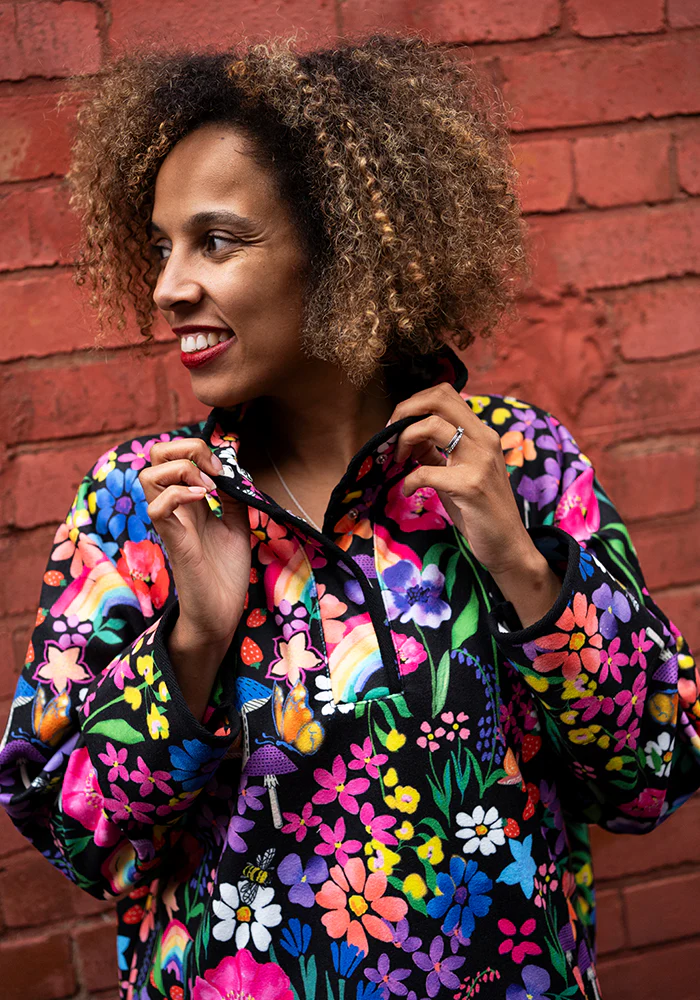 Garden Rainbow Print Fleece Top - Image 5