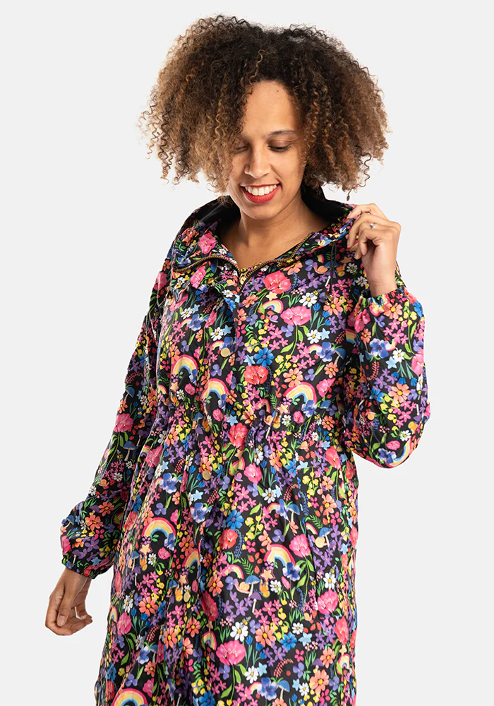 Garden Rainbow Print Popsy Coat - Image 5