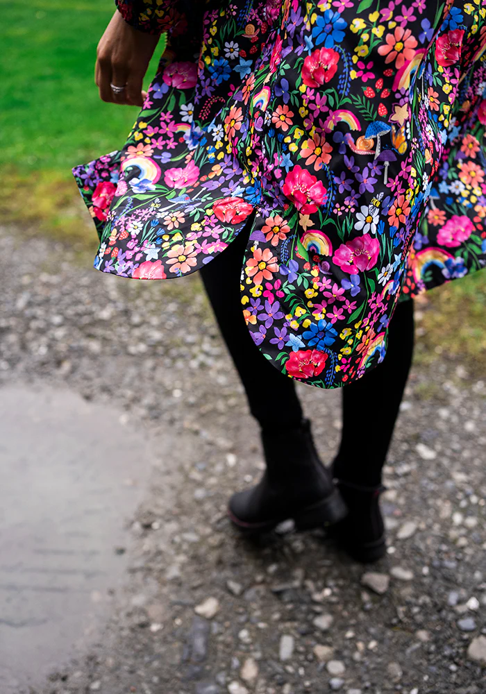 Garden Rainbow Print Popsy Coat - Image 6