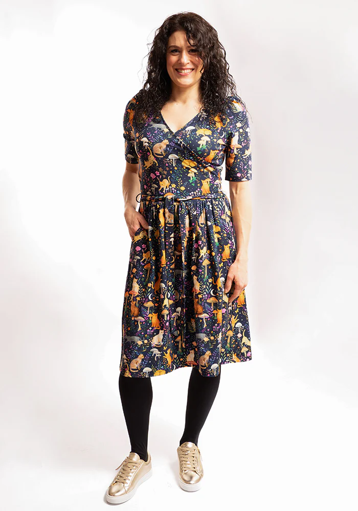 Gurshan Mystical Cat Print Cotton Dress - Image 3