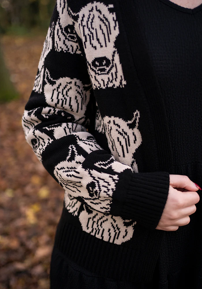 Highland Cow Knit Cardigan - Image 3