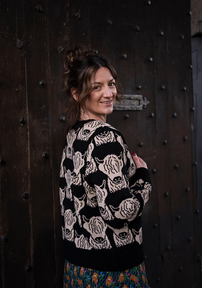 Highland Cow Knit Cardigan - Image 4